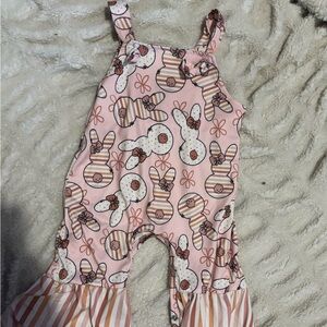 Source Unknown Pink Bunny Print Bodysuit